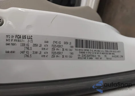 2015 Chrysler Town & Country Touring from USA, damaged, VIN 2C4RC1BG4FR709141